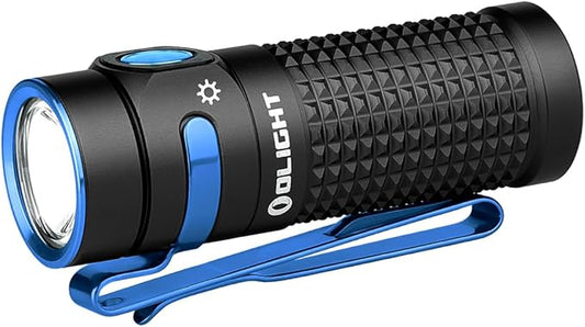 OLIGHT Baton4 Rechargeable EDC Flashlight, LED Pocket Flashlight 1300 Lumens with Magnetic Charging Cable, Small Powerful Bright Flashlight IPX8 Waterproof for Home, Camping, and Emergencies (Black)