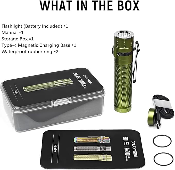 Small EDC Flashlight Rechargeable, 1300 High Lumen LED Pocket Flash Light with Magnetic Base, Long Throw Compact Waterproof Powerful Light for Home, Camping, Emergencies-Green