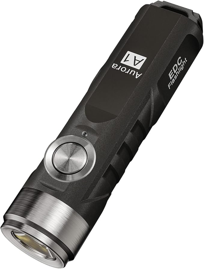 RovyVon A1 Gen 4 Rechargeable EDC Flashlight 650 Lumens Super Bright Outdoor Mini Keychain Flashlights for Everyday Carry, Camping (Black)