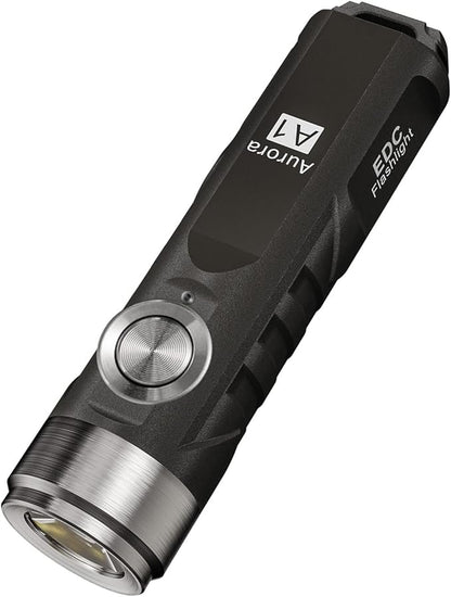 RovyVon A1 Gen 4 Rechargeable EDC Flashlight 650 Lumens Super Bright Outdoor Mini Keychain Flashlights for Everyday Carry, Camping (Black)