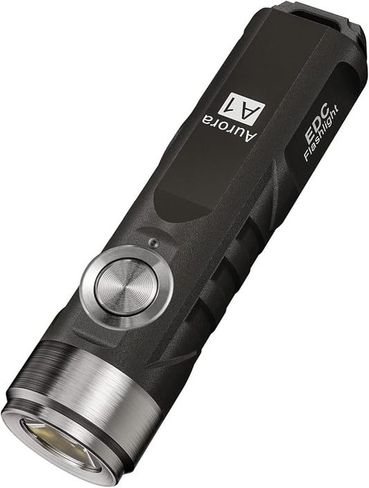 RovyVon A1 Gen 4 Rechargeable EDC Flashlight 650 Lumens Super Bright Outdoor Mini Keychain Flashlights for Everyday Carry, Camping (Black)