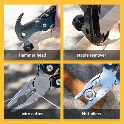 14 in 1 Hammer Multitool,Pliers Bottle,Opener Screwdriver,Camping Survival Gear,Tools for Outdoor Travel,Household Tools,Gifts for Men,Gifts for Husba