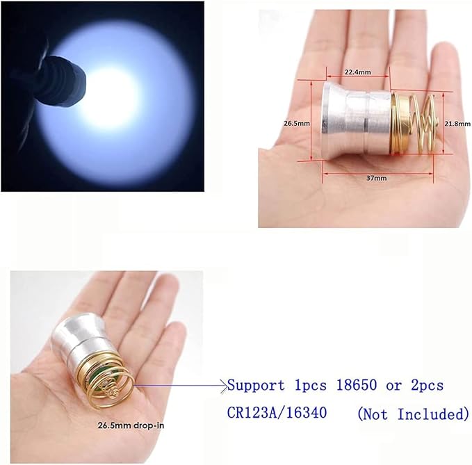 Skysted® Wf-501B Single Mode 10W L2 Cool White LED 1200 Lumen Mini Portabl Handheld Flashlight with Strap,Camping, Outdoor, Emergency, Everyday Flashlights