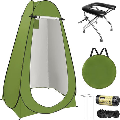 BLIKA Portable Toilet Kit for Adults, Instant Pop Up Privacy Tent