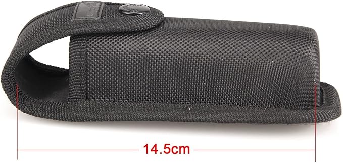 ULTRAFIRE WF-502B Tactical Flashlight with Holster, Single Mode 1000 Lumens LED Flashlight with Duty Belt Holster, Bright Small EDC Flashlight with Torch Case Holder Pouch (Battery Not Included)