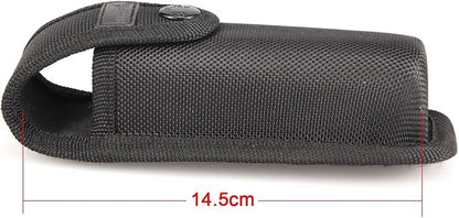 ULTRAFIRE WF-502B Tactical Flashlight with Holster, Single Mode 1000 Lumens LED Flashlight with Duty Belt Holster, Bright Small EDC Flashlight with Torch Case Holder Pouch (Battery Not Included)