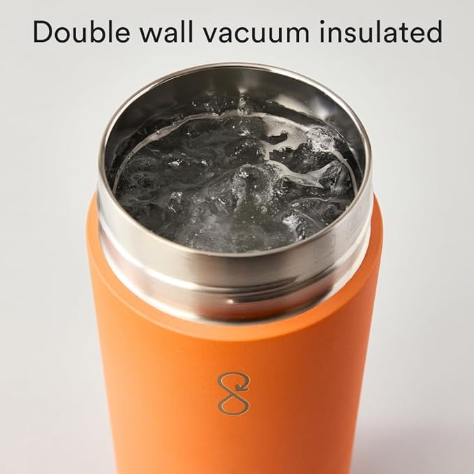 Ocean Bottle - Recycled Stainless Steel Drinks Reusable Water Bottle - Eco-Friendly & Reusable - Sun Orange - 34 oz