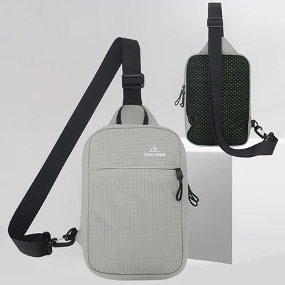 Peicees Small Sling Bag for Women Men Trendy Casual Phone Chest Bag Waterproof Crossbody Daypack