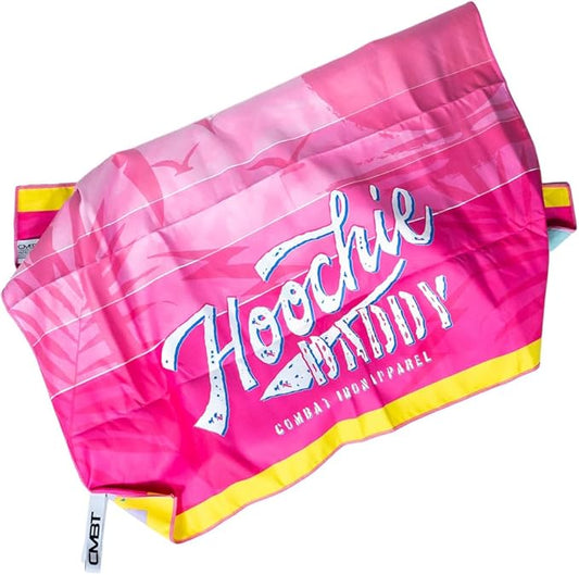 Combat Iron Apparel Microfiber Beach Towel - Fast Drying, Sand-Free Super Absorbent, 3’ x 5’ with Mesh Bag, Ultra Compact (Hoochie Daddy Summertime)