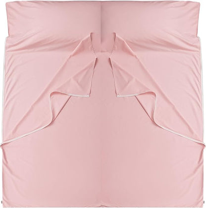 Brand - GANNAFEE Cotton Sleeping Bag Liner with Zipper - 100% Cotton Travel Sheet Sleep Sack Adult - Travel Sleeping Bag for Hotels Camping Hiking
