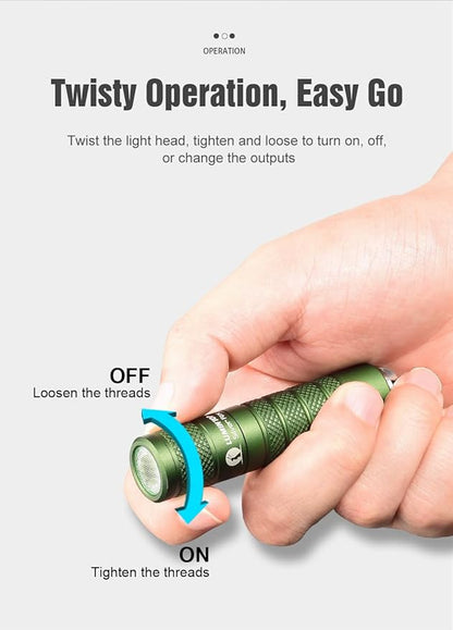 LUMINTOP AA Flashlight - 760 Lumens, Silver Fox 5 Modes, Strong Magnetic Tailcap, Perfect for Outdoor Adventure, Camping, Hiking, Emergencies, and Everyday Carry (Green)