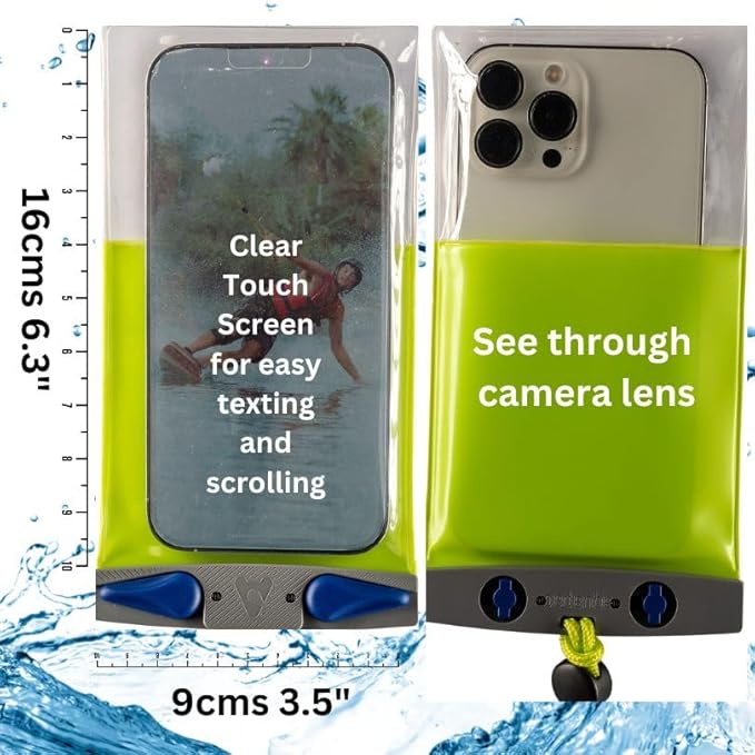 Aquapac Waterproof Phone Case, Small, Blue, Lanyard, iPhone and Android, Made in The UK, Hiking, Mountain Biking, Running Accessory, Travel Essential, 5 Year Warranty. IPX8 Certified to 30 ft deep.