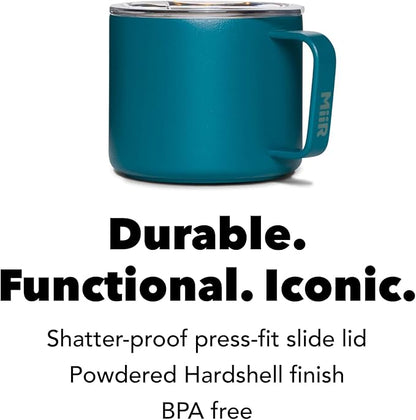 MiiR, Camp Cup, Vacuum Insulated, Stainless Steel with Slide Lid, BPA Free, Prismatic, 8 Fluid Ounces