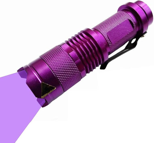 395 nm Ultra Violet UV Flashlight Blacklight, High Power LED 3 Mode 10 Yard Long Range UV Flashlight Blacklight, Pets Urine Detector, Stains, Odor Detector