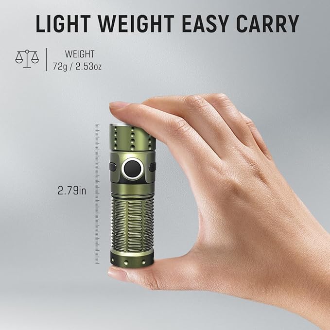 Mini EDC Flashlight Rechargeable, 1300 High Lumen LED Pocket Flash Light with Magnetic Base, 310M Long Throw Compact Waterproof Small Powerful Light for Home, Camping, Emergencies-Green