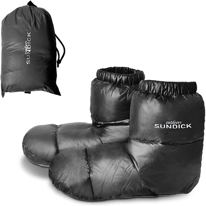 Lixada Outdoors Camping Slippers Warm Socks for Sleeping Bag Indoors Warm Boots Men Women Winter Duck Down Booties Slipper Boots