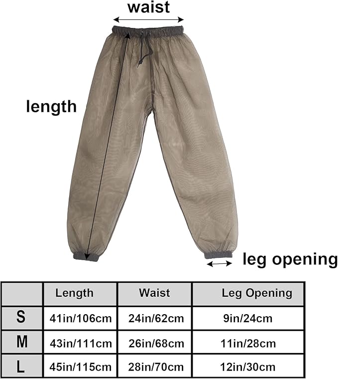 Aventik No-See-Um Mesh Mosquito Suit, Pants & Jacket Set for Outdoor, Multiple Sizes to Fit Everyone Stay Safe and Cool