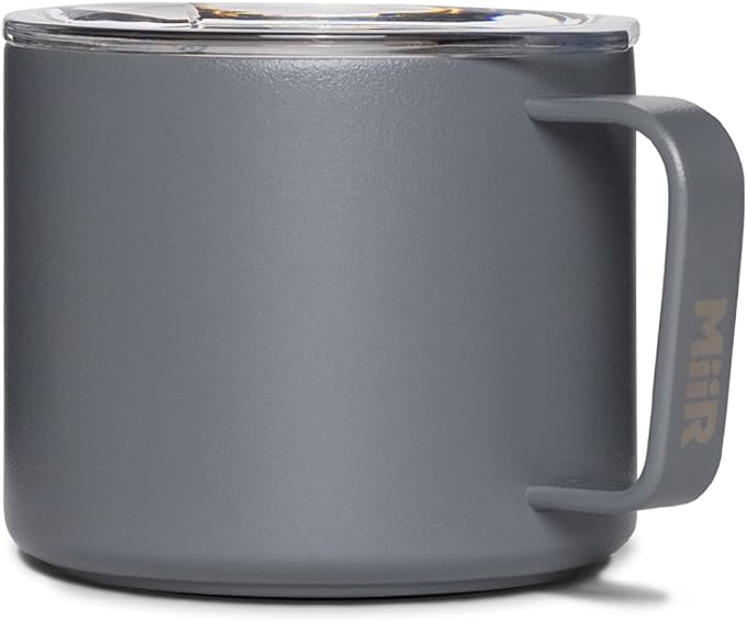 MiiR, Camp Cup, Vacuum Insulated, Stainless Steel with Slide Lid, BPA Free, Basal, 8 Fluid Ounces