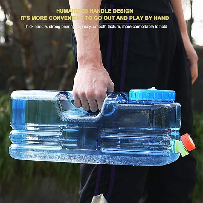 JQWYGB Camping Water Container - 2.6 Gallon Water Storage Container with Spigot, Portable Large Water Tank for Outdoor Camping Picnic Hiking Car Driving Home Emergency Water Storage
