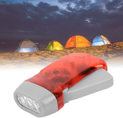 LED Torch Emergency Flashlight Lamp,Hand Crank Flashlight, Outdoor Mini Manual Hand Crank Torch for Camping Home Car Emergency Survival Gear Self Powered Charging Torch Dynamo, Flashlight Hand C