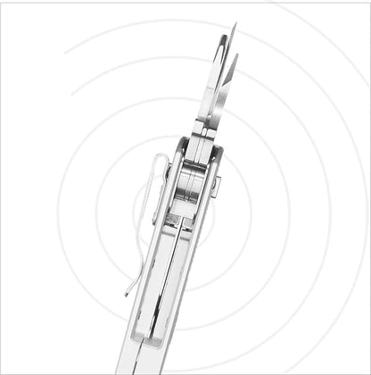 LEATHERMAN, FREE K4 EDC Pocket Multitool with Knife, Magnetic Locking, Aluminum Handles and Pocket Clip, Made in the USA, Silver (K4X with Serrated Blade)