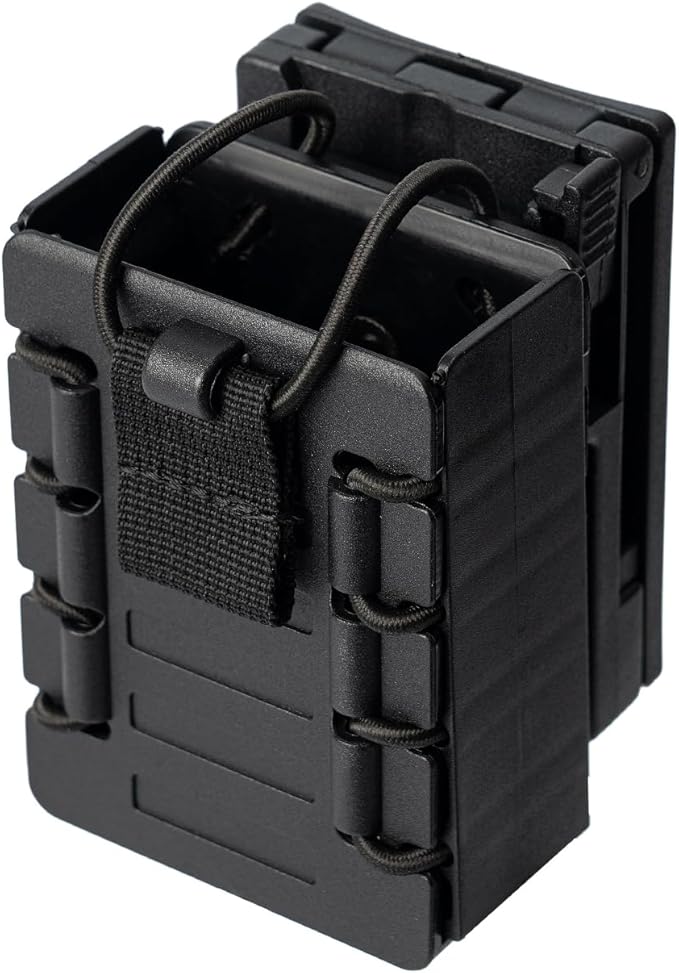 Compact Radio Holster Polymer Walkie-Talkie Case w/Duty Belt/MOLLE Vest Clip Two Ways Radio Pouch Interphone Carrier Sheath for Police Law Enforcement Security Firefighter Rescue EMS EMT