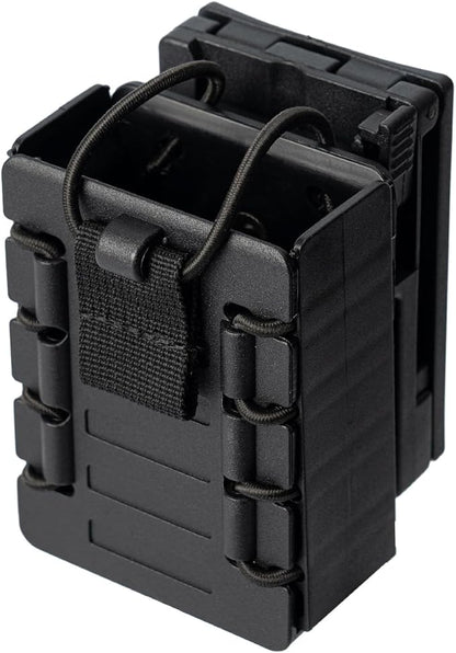 Compact Radio Holster Polymer Walkie-Talkie Case w/Duty Belt/MOLLE Vest Clip Two Ways Radio Pouch Interphone Carrier Sheath for Police Law Enforcement Security Firefighter Rescue EMS EMT