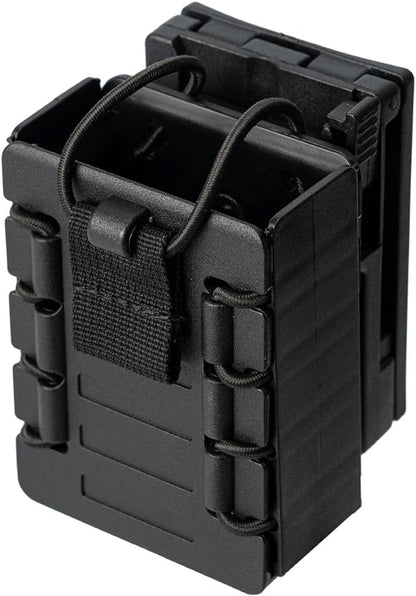 Compact Radio Holster Polymer Walkie-Talkie Case w/Duty Belt/MOLLE Vest Clip Two Ways Radio Pouch Interphone Carrier Sheath for Police Law Enforcement Security Firefighter Rescue EMS EMT