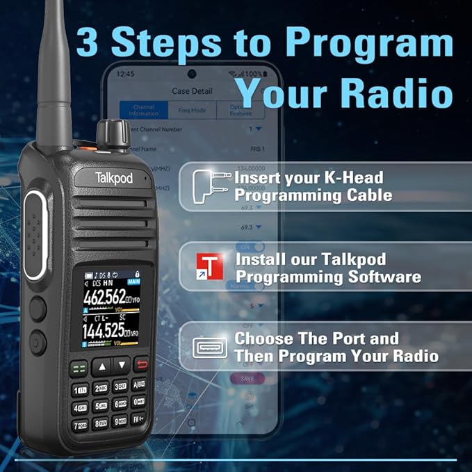 A36Plus Max Ham Radio Handheld, Airband Receiving and Scanning, Dual Band Long Range Two Way Radios with 3200mAh Rechargeable Battery, 1.44 inch Color Screen-2Pack (Black)