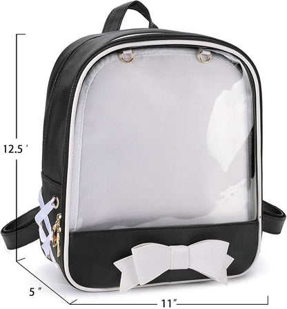 STEAMEDBUN Ita Bag Backpack Bowknot Kawaii Pin Display Backpack Bag with Insert
