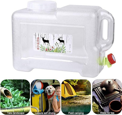 Water Storage Containers, Camping Water Container, Portable Water Tank with Faucet Camping Bucket with Tap Water Jug with Spigot BPA Free Emergency Water Storage for Outdoor Camping Hiking