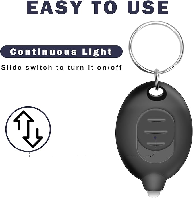 Mini LED Keychain Flashlight, Ultra Bright Micro Pocket Light, Small White Light Keychain Flashlight, Emergency LED Key Ring Flashlight, Batteries Included (12PCS)