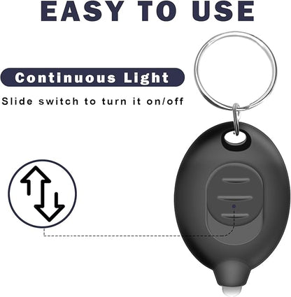 Mini LED Keychain Flashlight, Ultra Bright Micro Pocket Light, Small White Light Keychain Flashlight, Emergency LED Key Ring Flashlight, Batteries Included (12PCS)