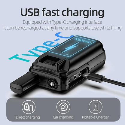2 Pack Long Distance Walkie Talkies Portable FRS Two-Way Radios, 4000mAh Rechargeable Battery, 16 Channel for Cruise Camping Hiking KSUN M3Plus
