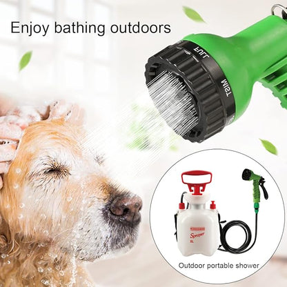 CLICIC 0.52 Gallon Pressure Sprayer with 7 Spray Modes, Camping Shower with Removable Hose and Shower Head for Camping Outdoor Traveling Hiking and Pet Bath 2L