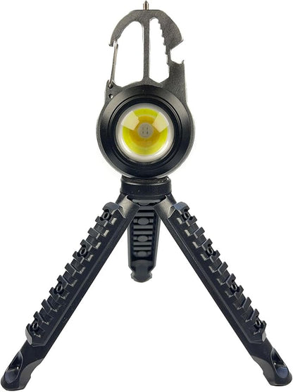 SAINT LIGHT Multifunctional Mini LED Light with Handheld Tripod, 1000 Lumens Bright, Rechargeable & Water Resistant, 7 Light Modes, for Backpack, Camping, Hiking, Emergency and Car uses