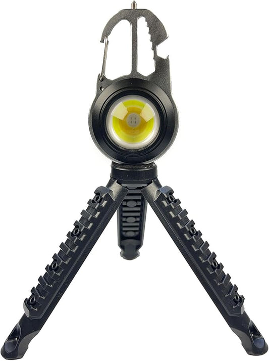 SAINT LIGHT Multifunctional Mini LED Light with Handheld Tripod, 1000 Lumens Bright, Rechargeable & Water Resistant, 7 Light Modes, for Backpack, Camping, Hiking, Emergency and Car uses