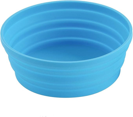 Silicone Expandable Collapsible Bowl for Travel Camping Hiking (Blue(L))