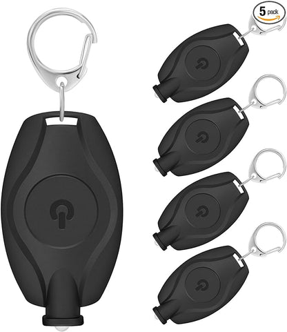 RISEMART 5 Pack Keychain Flashlight, 14 Lumens Bright LED Keychain Light 2 Modes, Portable Mini Key Ring light for Ourdoor Camping Emergency Hiking