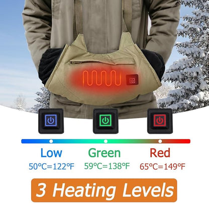 Heated Hand Muff, Electric Heating Hand Warmer Pouch, Suitable for Outdoor Hunting, Sports, Photography, Golf, Hike, Football, Snow Camping in Cold Winter Keep Warmth