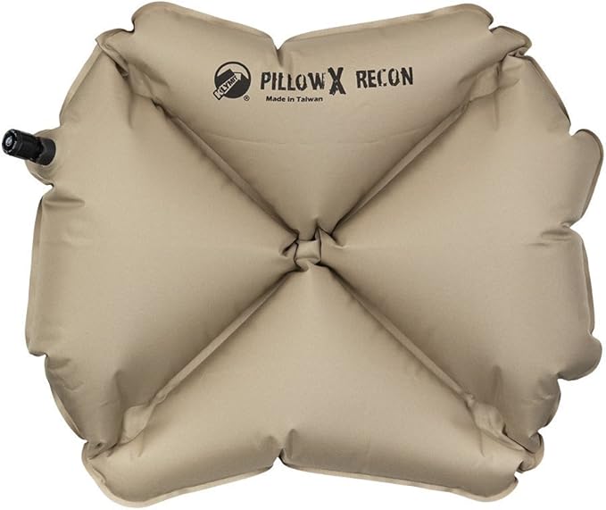 Klymit Pillow X Travel Pillow, Lightweight Inflatable Hybrid Airplane, Backpacking, Hammock, and Camping Pillow