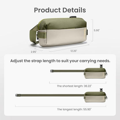 tomtoc Compact EDC Sling Bag, Chest Shoulder Crossbody Sling Daypack for Men Women, Water-resistant Lightweight Everyday Carry Casual Pack for Nintendo Switch 2, Tactical, Travel, Work, Gym, Sport