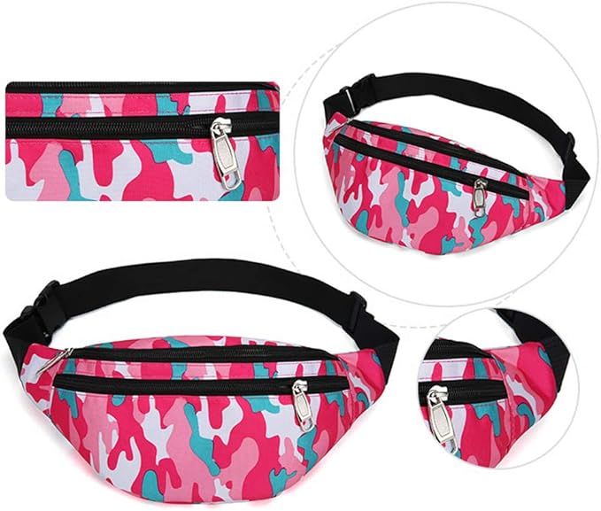 Fanny Pack for Men & Women, Fashion Waterproof Waist Packs with Adjustable Belt, Casual Bag Bum Bags for Travel Sports Running.