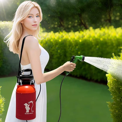 CLICIC Pressure Sprayer with 7 Spray Modes, Camping Shower with Removable Hose and Shower Head for Camping Outdoor Traveling Hiking and Pet Bath