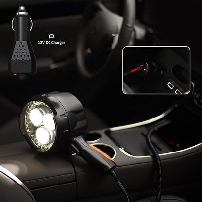 2000 Lumens Handheld Spotlights LED Flashlight Searchlights with 12V-24V DC Car Charger Outdoor Floodlight for Camping Fishing Boating Hunting Hiking