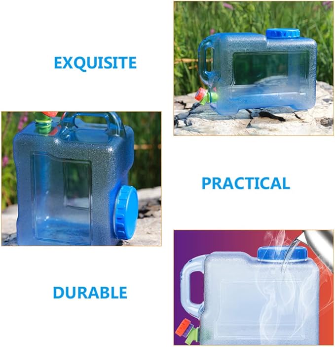 Veemoon Fishing Accessories 2PCS Camping Water Container - 2 Gallon Portable Water Storage Camp Water Jug with Spigot, for Outdoor Camping Picnic Emergency Water Storage Camping Accessories