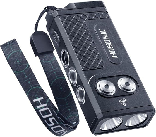 D16 Small Flashlights Powerful 2060 Lumen, 365nm UV Flashlight Rechargeable, Mini LED Super Bright Flash Light with Pocket Clip, Magnetic, 10 Modes EDC for Home Camping Emergencies