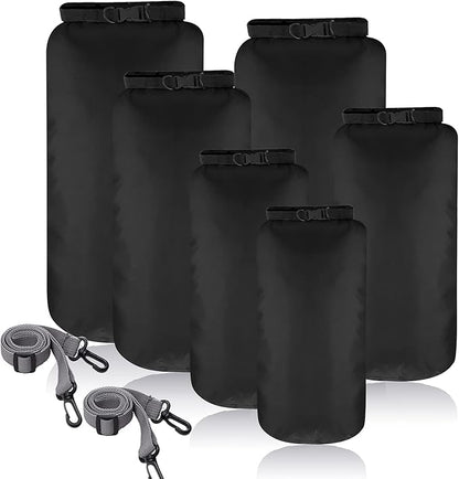 Shappy 6 Pcs Waterproof Dry Bag Set 6 Size Lightweight Sack and Long Adjustable Shoulder Strap 20/15/10/8/5/3l Outdoor Keep Gear Stuff Sack for Backpacking Boating Hiking Camping