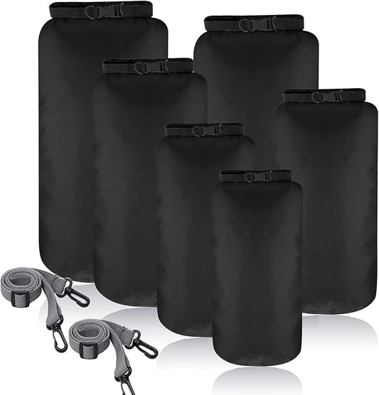 Shappy 6 Pcs Waterproof Dry Bag Set 6 Size Lightweight Sack and Long Adjustable Shoulder Strap 20/15/10/8/5/3l Outdoor Keep Gear Stuff Sack for Backpacking Boating Hiking Camping