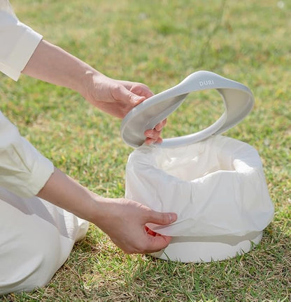 DURI Dount Foldable Potty, Portable, One-Touch Folding, Camping, Includes Travel Bag